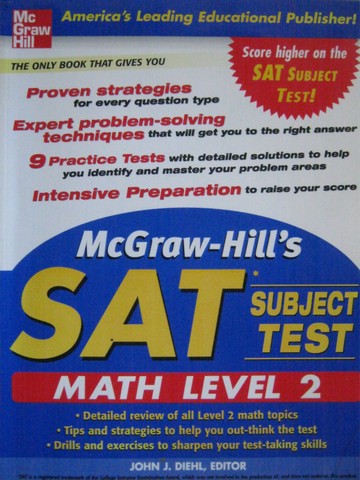 (image for) McGraw-Hill's SAT Subject Test Math Level 2 (P) by John J Diehl