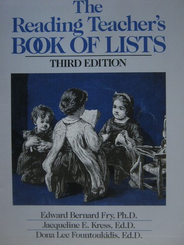 (image for) Reading Teacher's Book of Lists 3rd Edition (Spiral) by Fry,