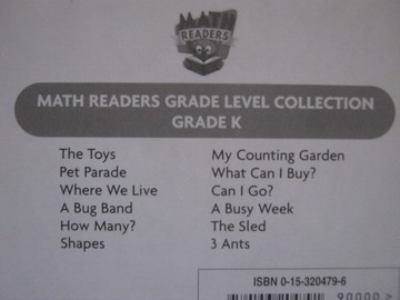 (image for) Harcourt Math K Math Readers Grade Level Collection (Pk)