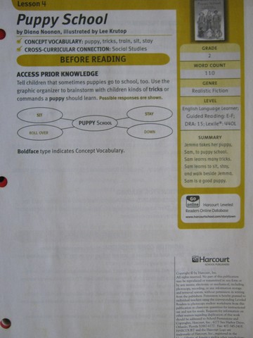 (image for) Puppy School Teacher Guide (TE)(P)