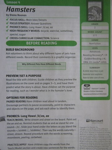 (image for) Hamsters Teacher Guide (TE)(P)