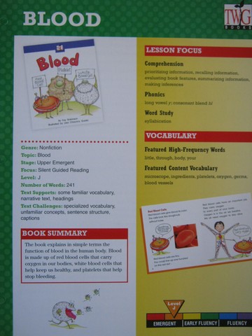 (image for) TWiG Books Blood Instruction Guide (TE)(P)