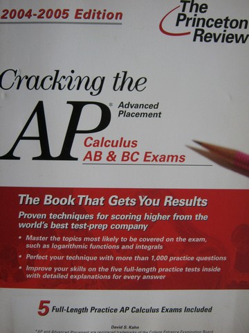 (image for) Cracking the AP Calculus AB & BC Exams (P) by David S. Kahn