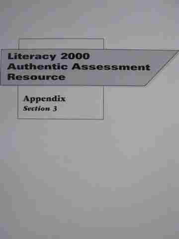 (image for) Literacy 2000 Authentic Assessment Resource Appendix Section 3 (P)