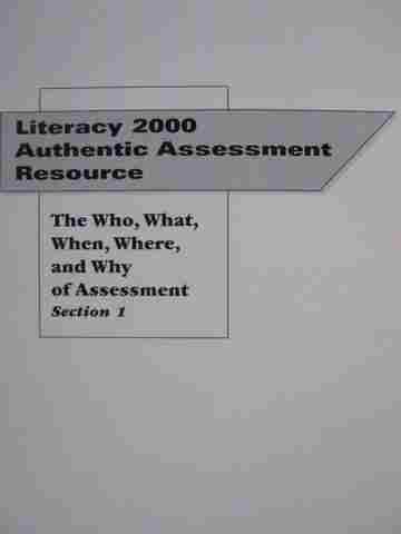 (image for) Literacy 2000 Authentic Assessment Resource The Who What When Where & Why Section 1 (P)