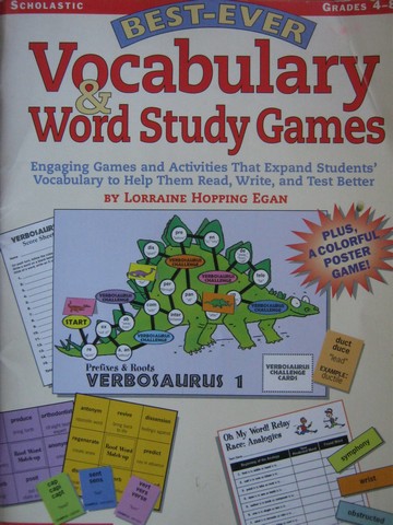 (image for) Best-Ever Vocabulary & Word Study Games Grade 4-8 (P) by Egan