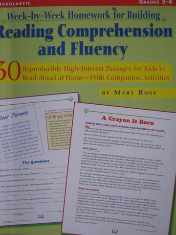 (image for) Week-by-Week Homework for Building Reading Comprehension (P)