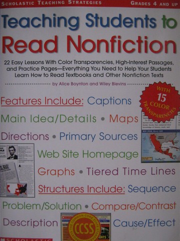 (image for) Teaching Students to Read Nonfiction Grades 4 & Up (P)