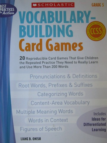 (image for) Vocabulary-Building Card Games Grade 5 (P) by Liane B Onish