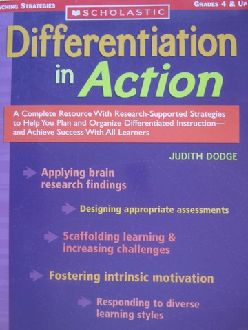 (image for) Differentiation in Action Grades 4 & Up (P) by Judith Dodge