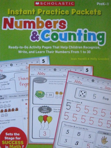 (image for) Instant Practice Packets PreK-1 Numbers & Counting (P)