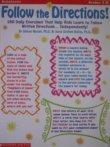 (image for) Follow the Directions! Grades 3-6 (P) by Nessel & Baltas