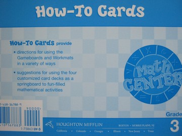 (image for) Math Center 3 How-To Cards (Pk)