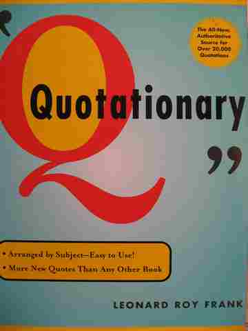 (image for) Quotationary (H) by Leonard Roy Frank
