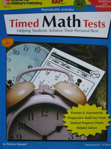 (image for) Timed Math Tests Addition & Subtraction (P) by Patricia Howard