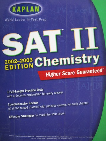 (image for) Kaplan SAT II Chemistry 2002-2003 Edition (P) by Aldridge & Lee