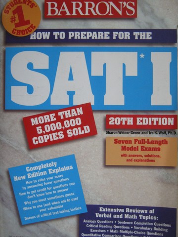 (image for) Barron's How to Prepare for the SAT 1 20th Edition (P) by Green