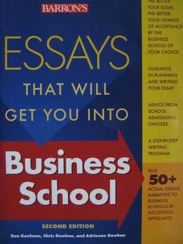 (image for) Essays That Will Get You into Business School 2nd Edition (P)