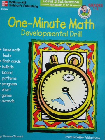 (image for) One-Minute Math Developmental Drill Level B Subtraction (P)