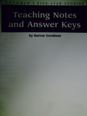 (image for) Goodman's Five-Star Stories Teaching Notes & Answer Keys (P)