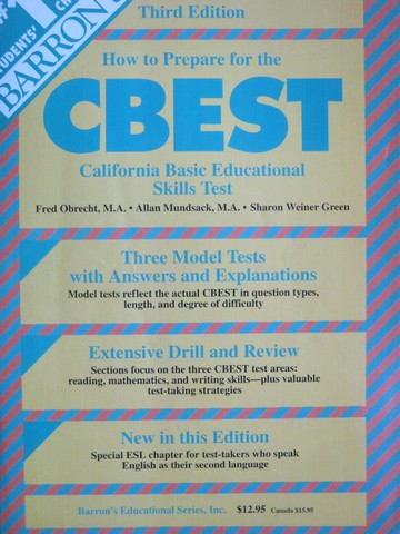(image for) Barron's How to Prepare for the CBEST 3rd Edition (CA)(P)