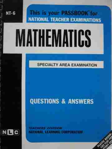 Specialty Area Examination in Mathematics (Spiral) (image for) Specialty Area Examination in Mathematics (Spiral)