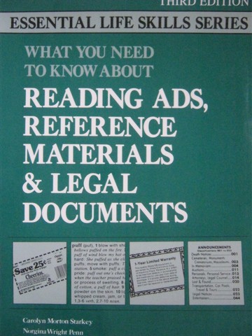 (image for) What You Need to Know About Reading Ads Reference 3rd Edition(P)