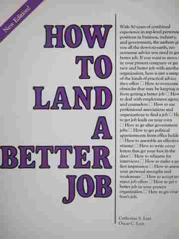 (image for) How to Land A Better Job New Edition (P) by Lott & Lott