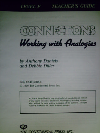 (image for) Connections Working with Analogies F TG (TE)(P) by Daniels