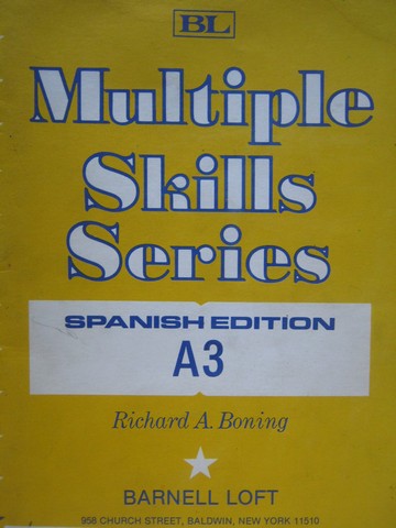 (image for) Multiple Skills Series Spanish Edition A3 (P) by Richard Boning