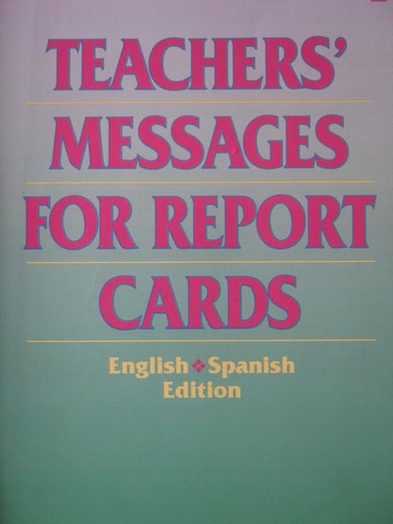 (image for) Teachers' Messages for Report Cards English / Spanish (P)