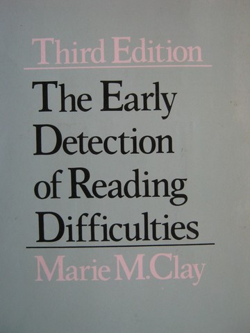 (image for) Early Detection of Reading Difficulties 3rd Edition (P) by Clay