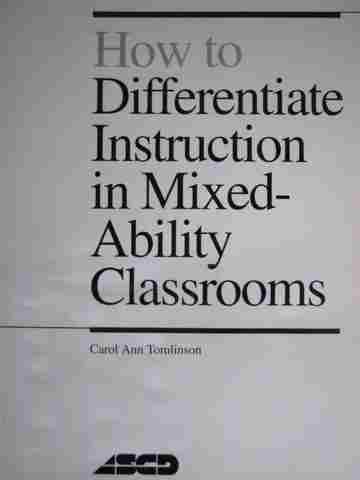 (image for) How to Differentiate Instruction in Mixed-Ability Classrooms (P)