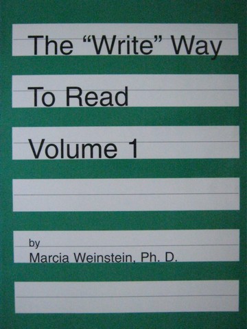 "Write" Way to Read Volume 1 (P) by Marcia Weinstein