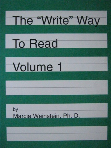 (image for) "Write" Way to Read Volume 1 (P) by Marcia Weinstein - Click Image to Close