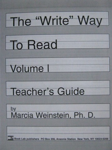 "Write" Way to Read Volume 1 TG (TE)(P) by Marcia Weinstein