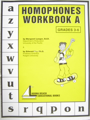(image for) Homophones Workbook A Grades 3-6 (P) by Langer & Fry