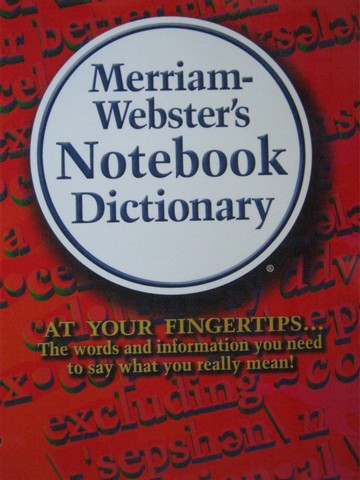 (image for) Merriam-Webster's Notebook Dictionary (P) - Click Image to Close