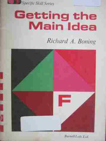 (image for) Specific Skill Series Getting the Main Idea Book F (P) by Boning