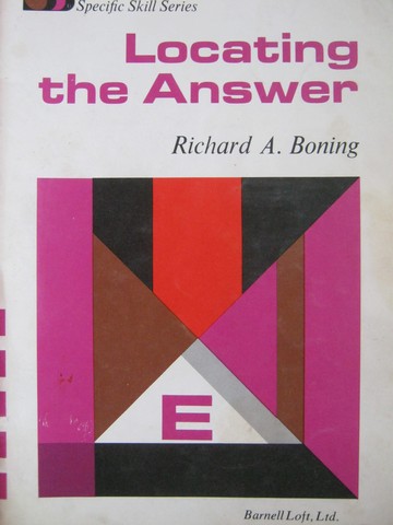 (image for) Specific Skill Series Locating the Answer Book E (P) by Boning