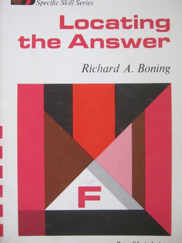 (image for) Specific Skill Series Locating the Answer Book F (P) by Boning