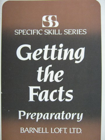 (image for) Specific Skill Series Getting the Facts Preparatory 2e (P) by Boning