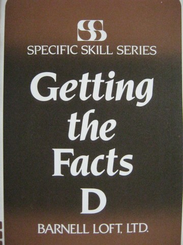 (image for) Specific Skill Series Getting the Facts Book D 2e (P)