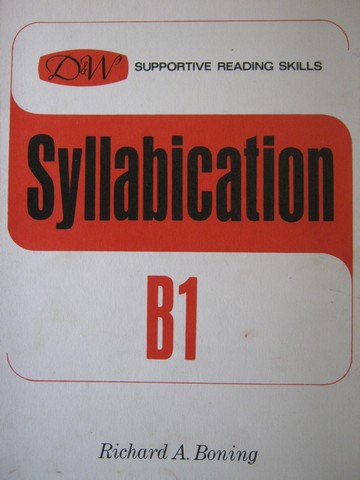 (image for) D&W Supportive Reading Skills Syllabication B1 (P) by Boning