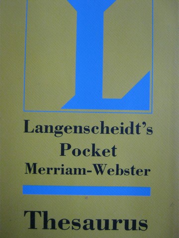 (image for) Pocket Merriam-Webster Thesaurus (P)