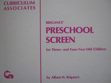 (image for) Preschool Screen for 3 & 4-Year-Old Children (Spiral)