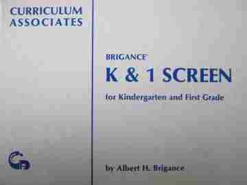 (image for) K & 1 Screen for K & 1st Grade 2nd Edition (Spiral) by Brigance