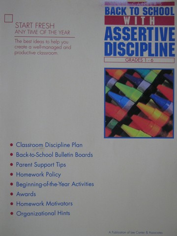 (image for) Back to School with Assertive Discipline Grades 1-6 (P) by Sarka