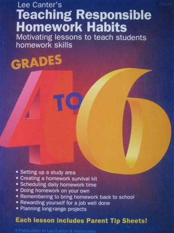 Teaching Responsible Homework Habits Grades 4-6 (P) (image for) Teaching Responsible Homework Habits Grades 4-6 (P)