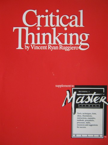 (image for) Critical Thinking 1st Edition (P) by Vincent Ryan Ruggiero